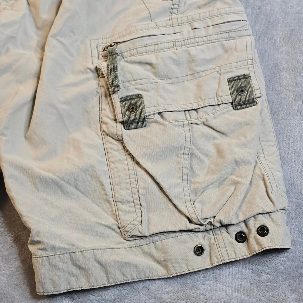Abercrombie & Fitch Cargo Shorts Mens 30 Tan Khaki Gorpcore Utility Paratrooper